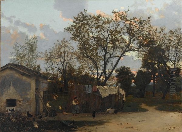 Il pollaio Oil Painting by Luigi Nono