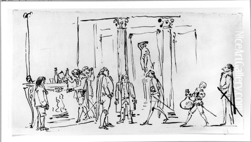 s tid Oil Painting by Carl August Ehrensvard