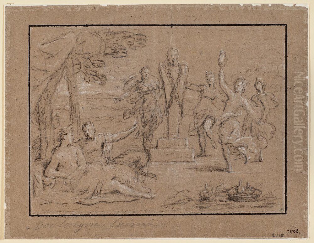 Bacchanal Oil Painting by Bon Boullogne