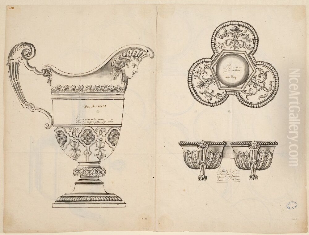 Silver. Snipa for hertigen Daumont Oil Painting by Nicolas De Launay