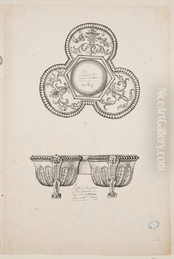 Silver. Treuddig sallatsskal for konungen Oil Painting by Nicolas De Launay