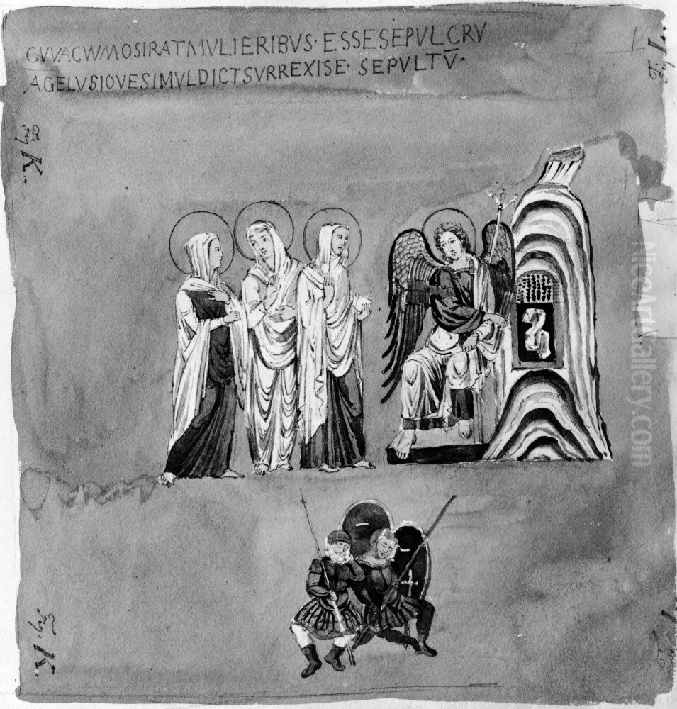 Interior fran Markuskyrkan Oil Painting by Gustaf Wilhelm Palm