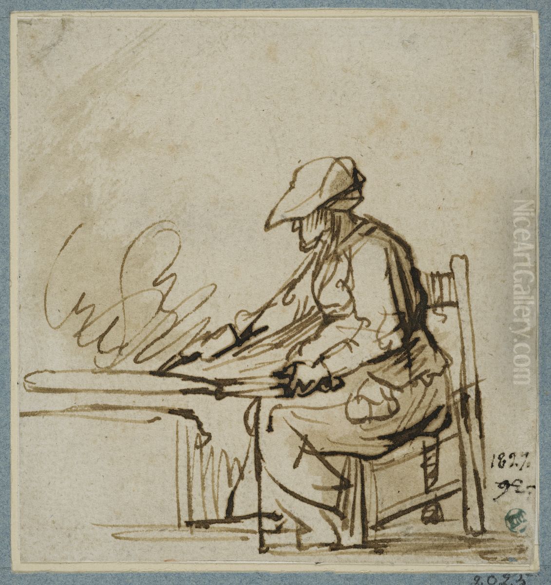 Pannkaks-kvinnan Oil Painting by Rembrandt