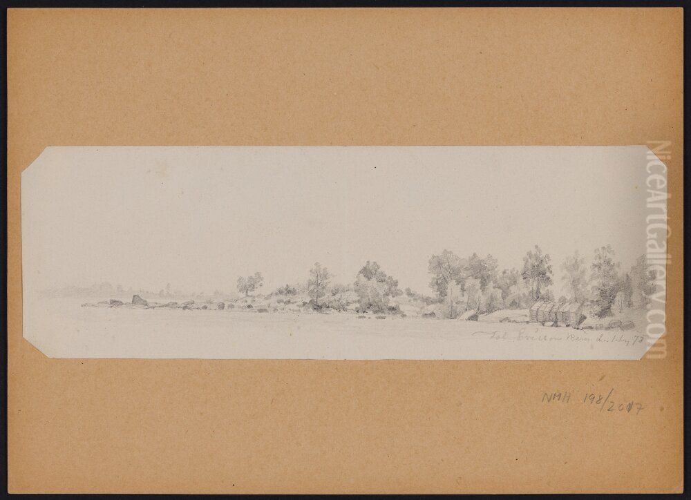 Landscape Study From the Archipelago Oil Painting by Johan Ericson