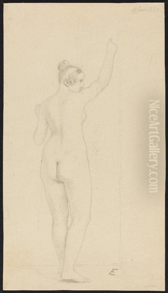 Nude study Oil Painting by Christoffer Wilhelm Eckersberg