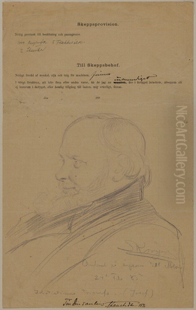 Portratt av skulptoren Ingel Fallstedt Oil Painting by Peder Severin Kroyer