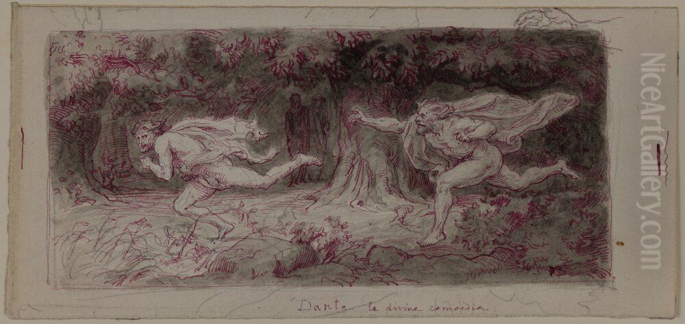 Den gudomliga komedin Oil Painting by Lorenz Frolich