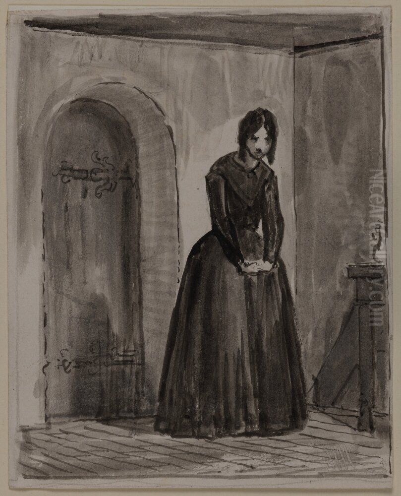 I fangelse Oil Painting by Wilhelm Marstrand