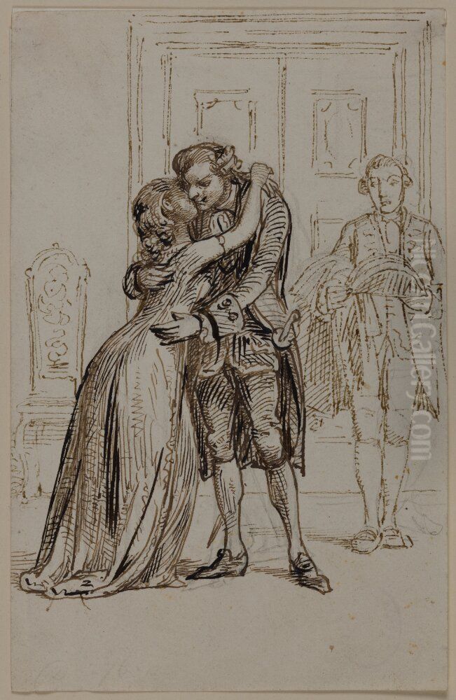 Avskedet Oil Painting by Wilhelm Marstrand