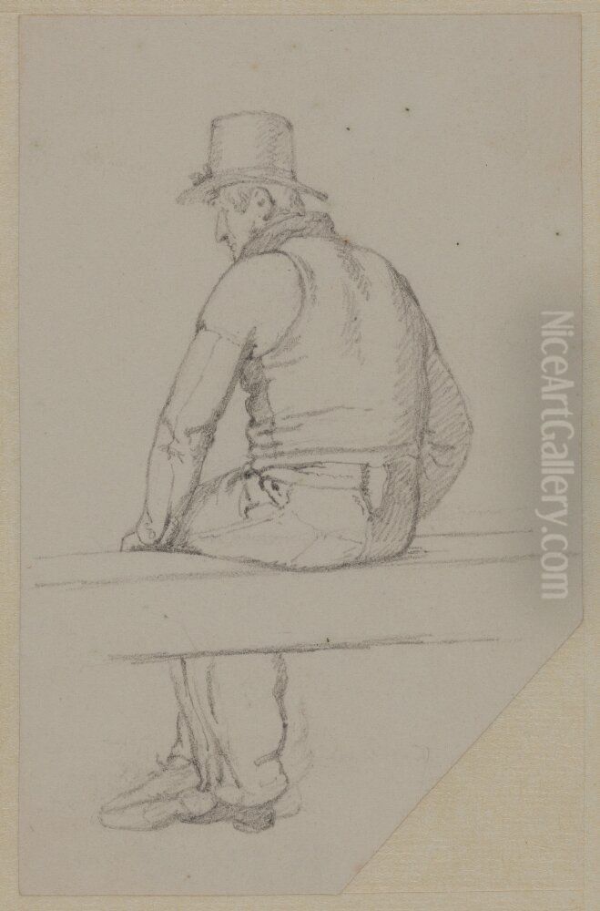 Sittande man Oil Painting by Jorgen Roed