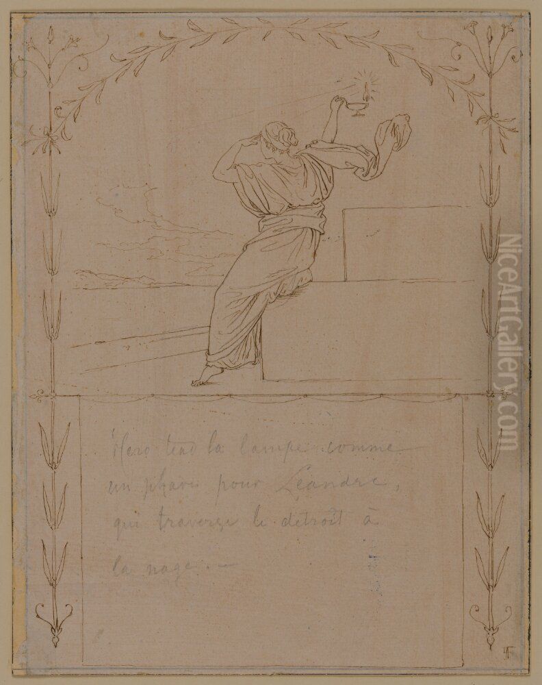 Hero och Leander Oil Painting by Lorenz Frolich