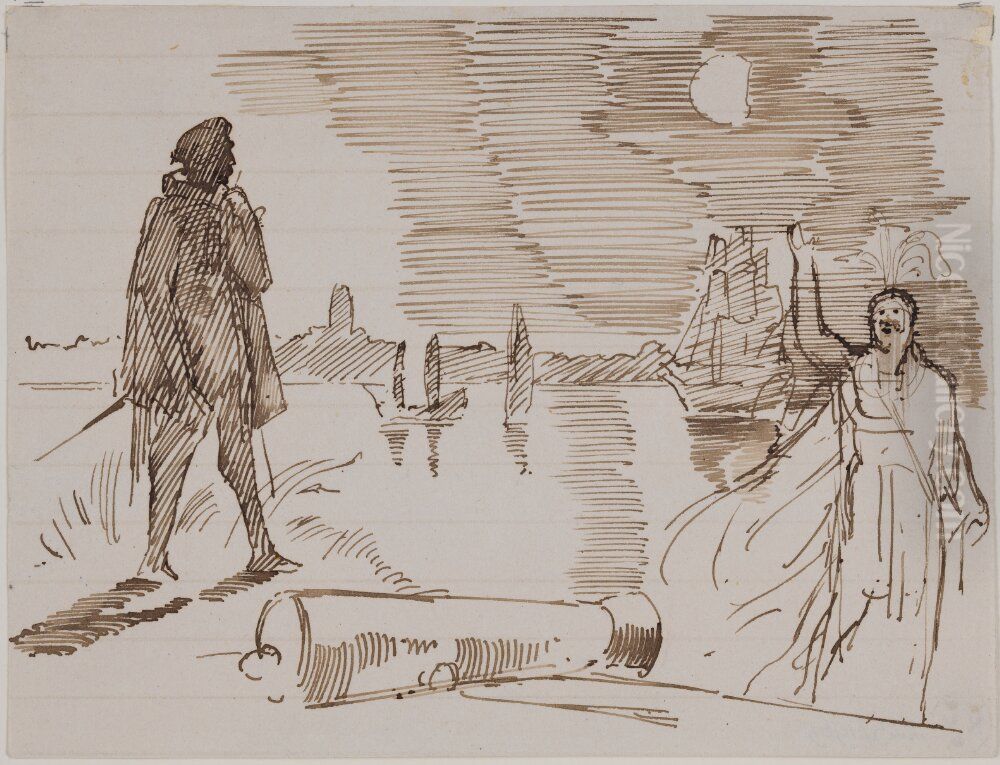 Hamlet och valnaden Oil Painting by Holger Roed