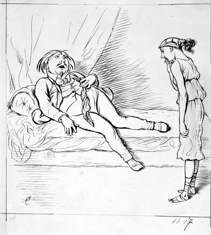 Den olyckliga Kleopatra Oil Painting by Adolf Oberlander