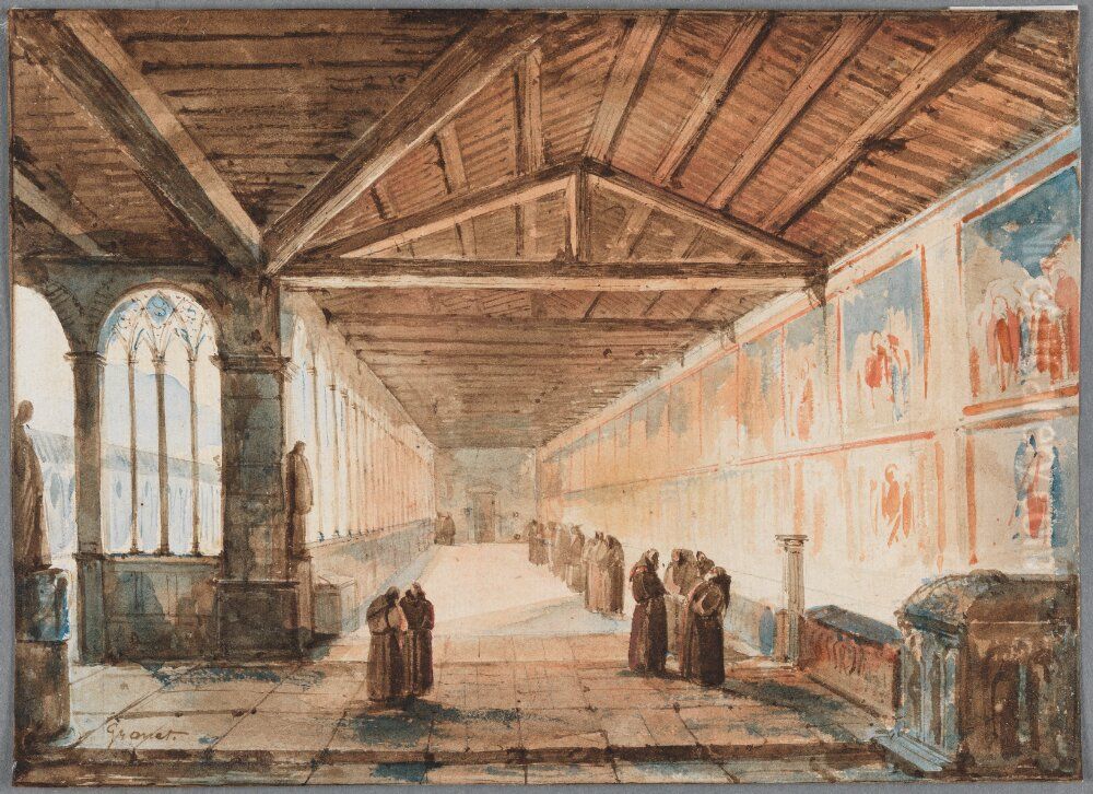 Campo Santo di Pisa, North Corridor Oil Painting by Francois Marius Granet