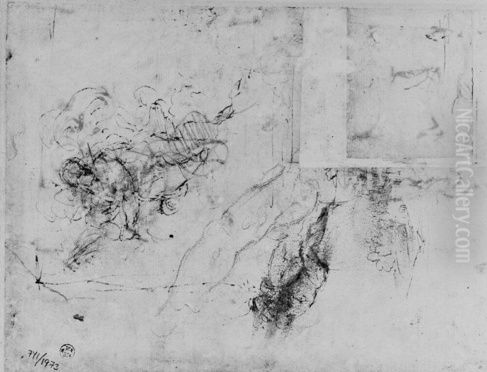 Figurstudier Oil Painting by Antonio Marziale Carracci