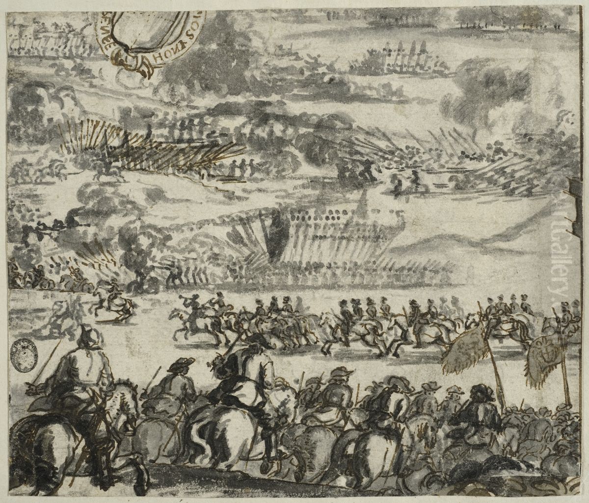 Stridsscen Oil Painting by Romeyn de Hooghe