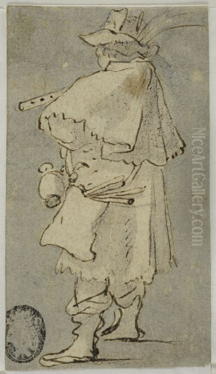 Staende man sedd fran sidan Oil Painting by Adam Willaerts