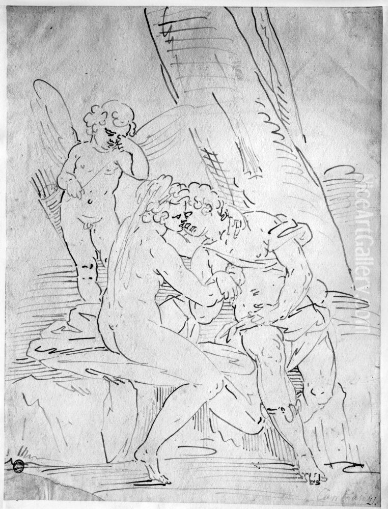 Death of Adonis Oil Painting by Luca Cambiaso