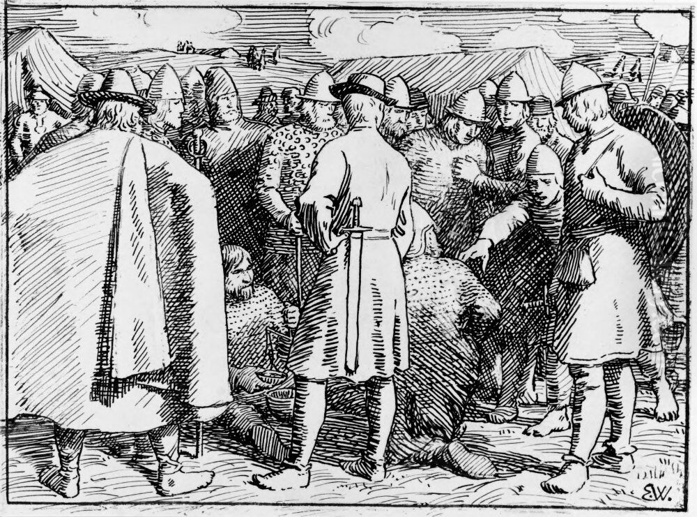 Study for Illustrations to Snorre Sturlason's The Saga of Olav Tryggvason Oil Painting by Erik Werenskiold