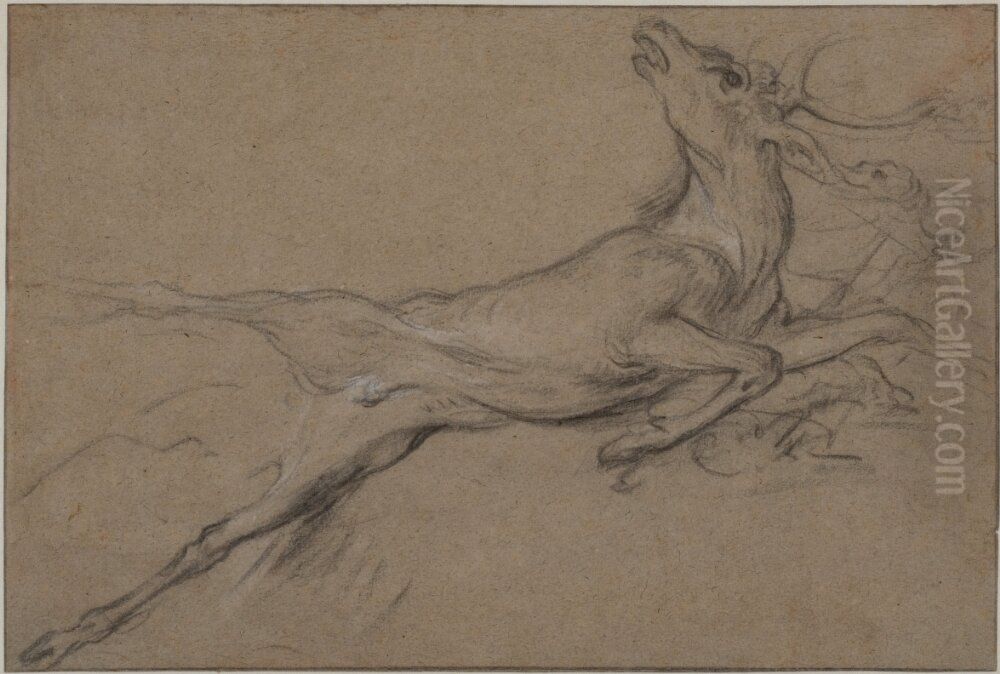 Kronhjort Oil Painting by Frans Snyders