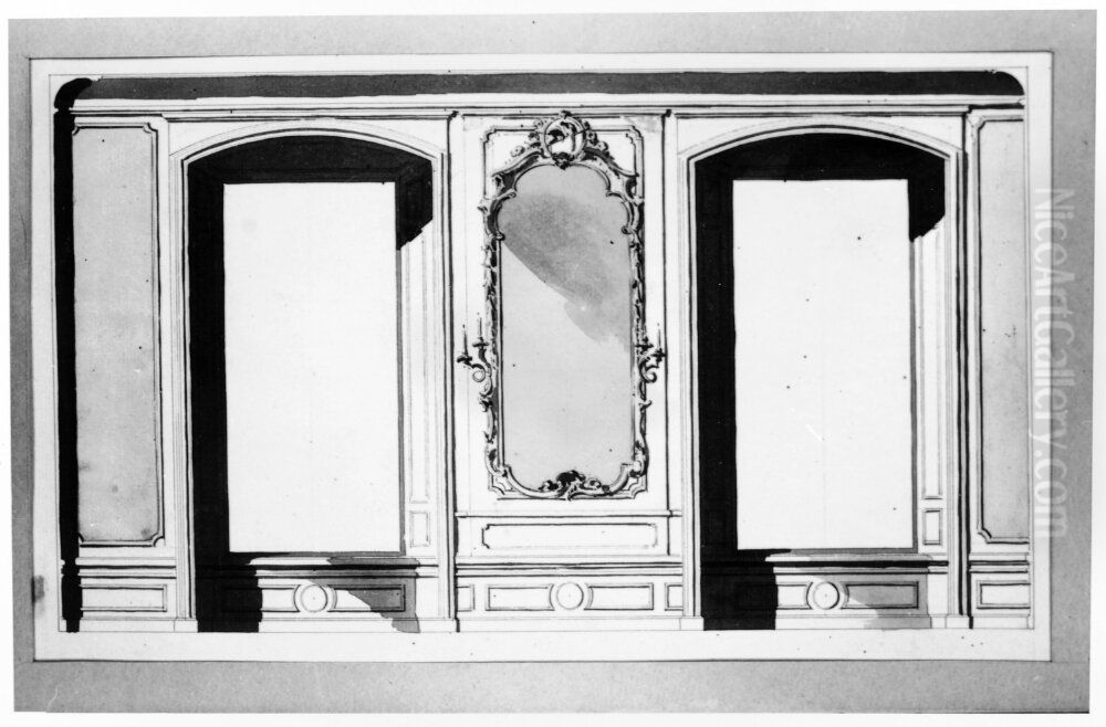 Vagg med tva fonster Oil Painting by Jean Eric Rehn