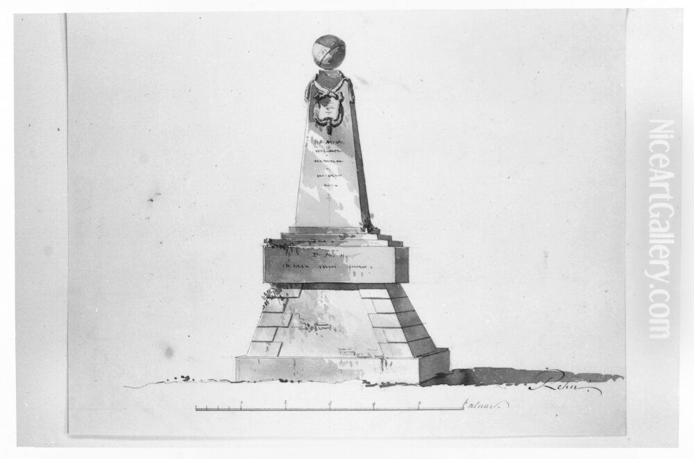 Forslag till minnesmarke Oil Painting by Jean Eric Rehn