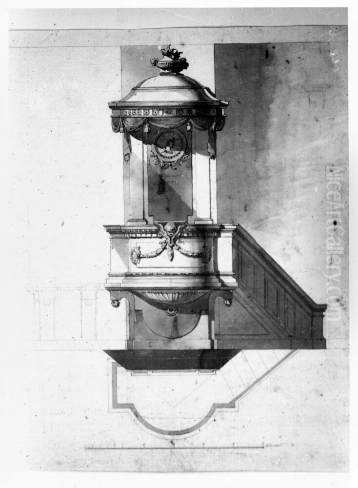 Predikstol Oil Painting by Jean Eric Rehn