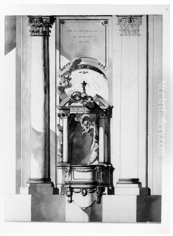 Predikstol Oil Painting by Jean Eric Rehn