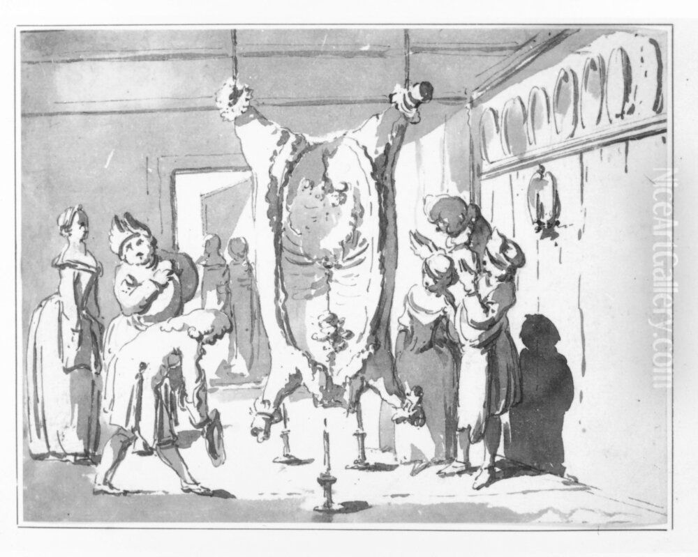 Slakteriet i Hamburg Oil Painting by Jean Eric Rehn