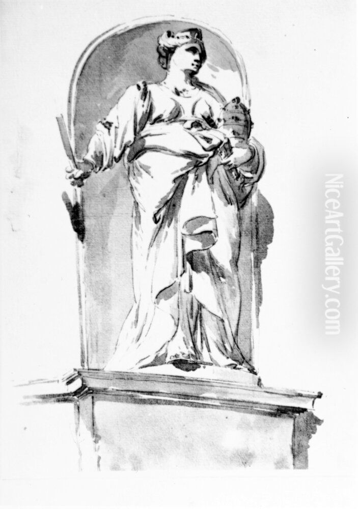 Kvinnostaty Oil Painting by Jean Eric Rehn