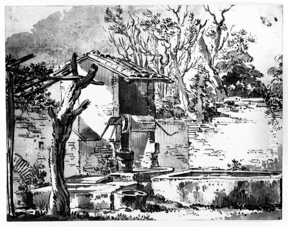 Brunn Oil Painting by Jean Eric Rehn