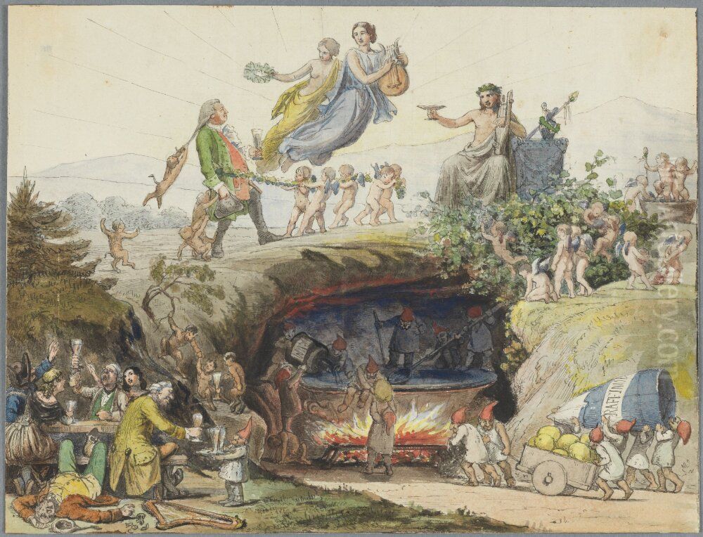 Apotheosis of Carl Michael Bellman Oil Painting by Wilhelm Marstrand