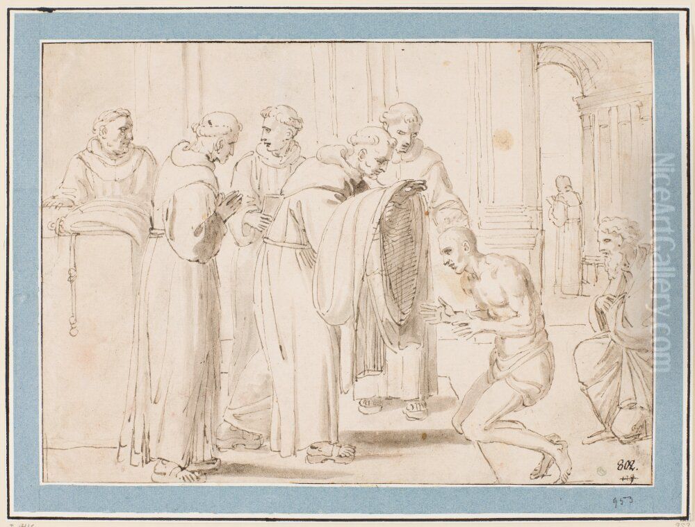 St. Diego receiving the Franciscan habit Oil Painting by Annibale Carracci