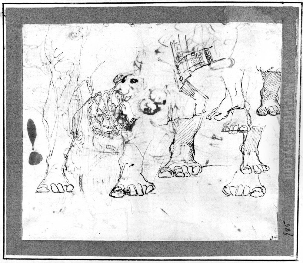 Foot studies Oil Painting by Agostino Carracci