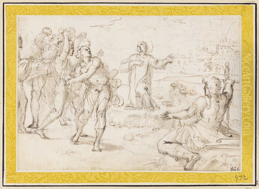 The martyrdom of St. Stephen Oil Painting by Francesco Albani