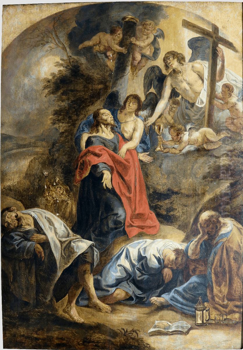 The Agony of Christ in the Garden of Gethsemane Oil Painting by Jacob Jordaens