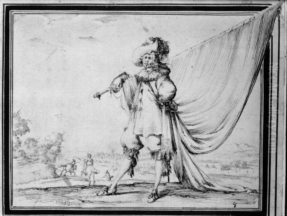 Standard bearer Oil Painting by Stefano della Bella