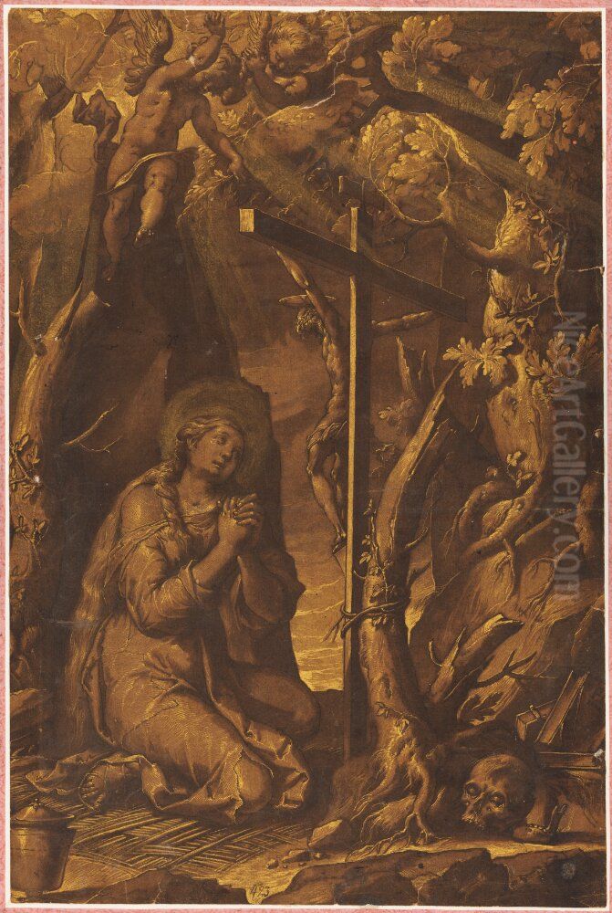 Penitent Magdalene Oil Painting by Jacopo Ligozzi