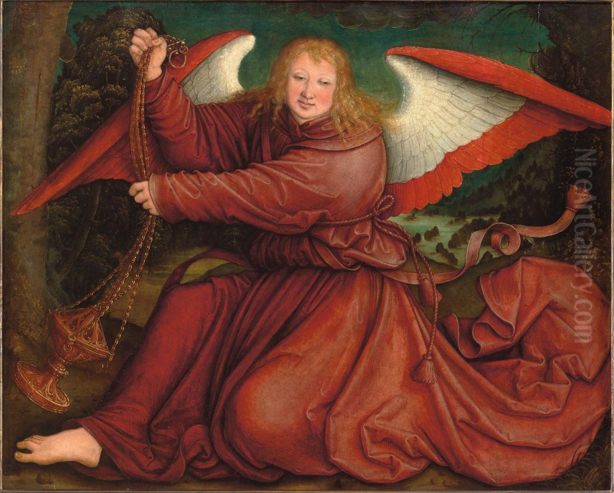 Ange a l'encensoir Oil Painting by Bernhard Strigel