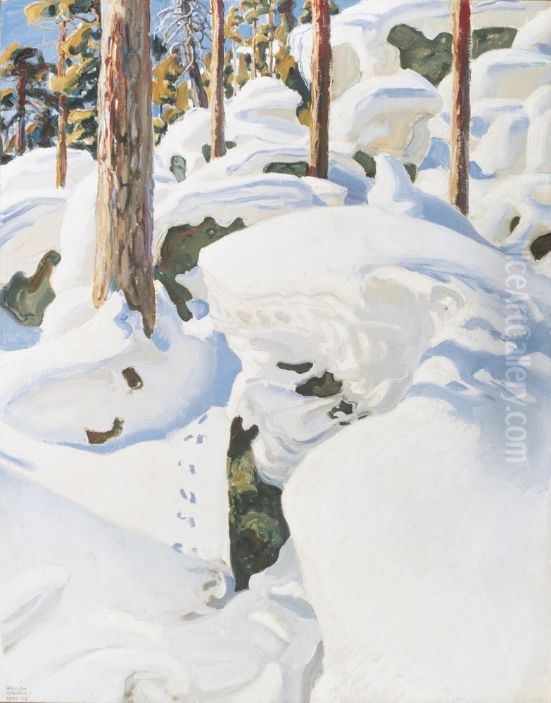 The Lair of the Lynx Oil Painting by Akseli Valdemar Gallen-Kallela