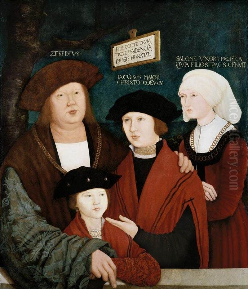 Portrait de la famille Cuspinian Oil Painting by Bernhard Strigel