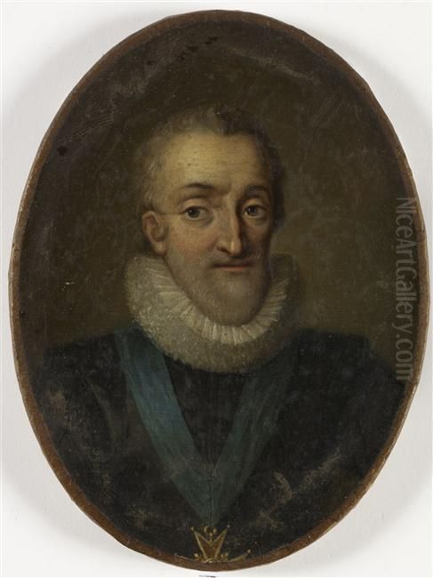 Portrait de Henri IV Oil Painting by Jean-Marie Ribou