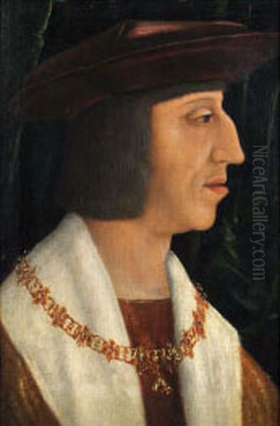 Portrait de Maximilian Ier Oil Painting by Bernhard Strigel