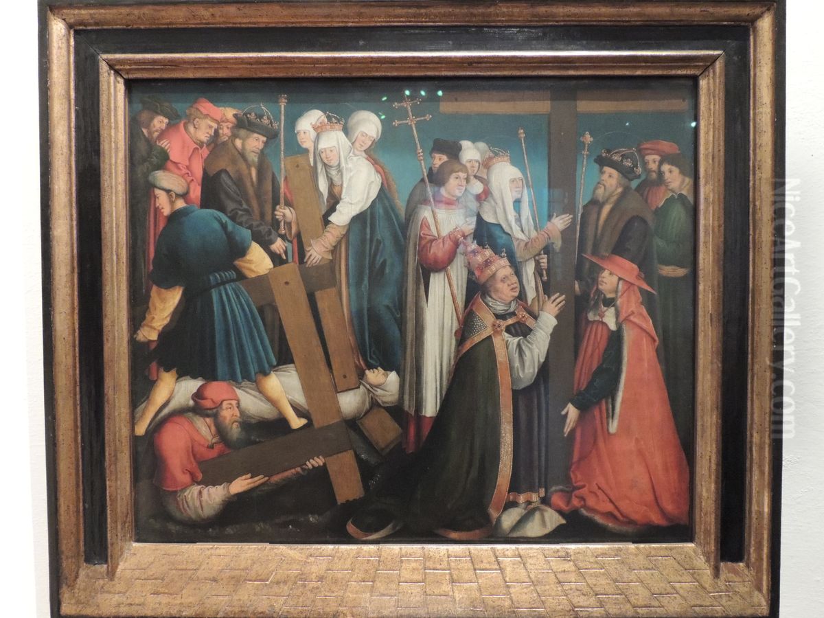Auffindung und Erhohung des wahren Kreuzes Oil Painting by Bernhard Strigel