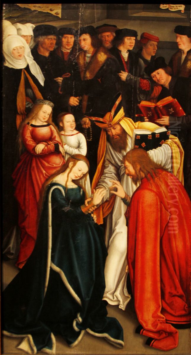 The Marriage of the Virgin Oil Painting by Bernhard Strigel