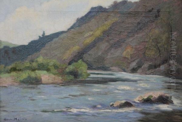 Matin d'avril a Hony (1918) Oil Painting by Richard Heintz