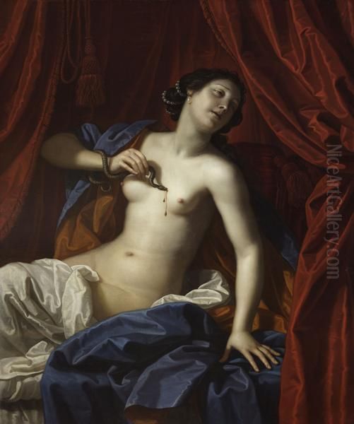 Death of Cleopatra Oil Painting by Benedetto Gennari II