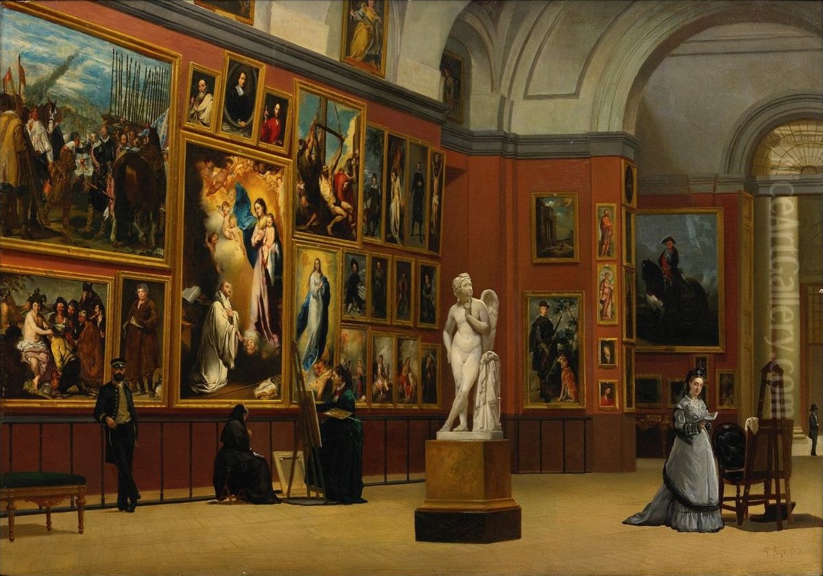 The Grand Salon, the Prado Oil Painting by Francisco Aznar