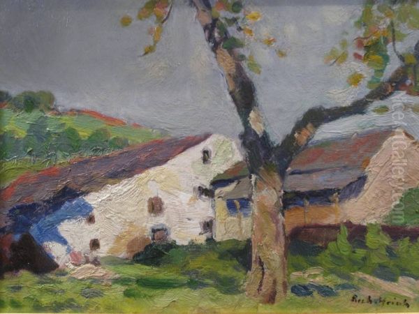 La ferme (1919) Oil Painting by Richard Heintz