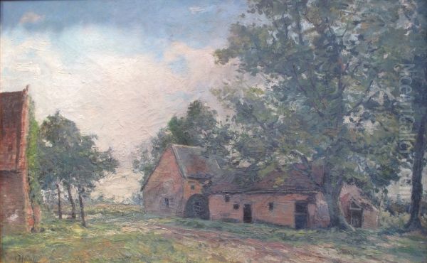 Le moulin de Rothem (circa 1906) Oil Painting by Richard Heintz